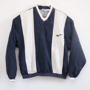 90s Reebok Navy Windbreaker Pullover M
